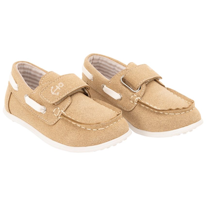 Baskets basses style bateau pour garçon - Beige