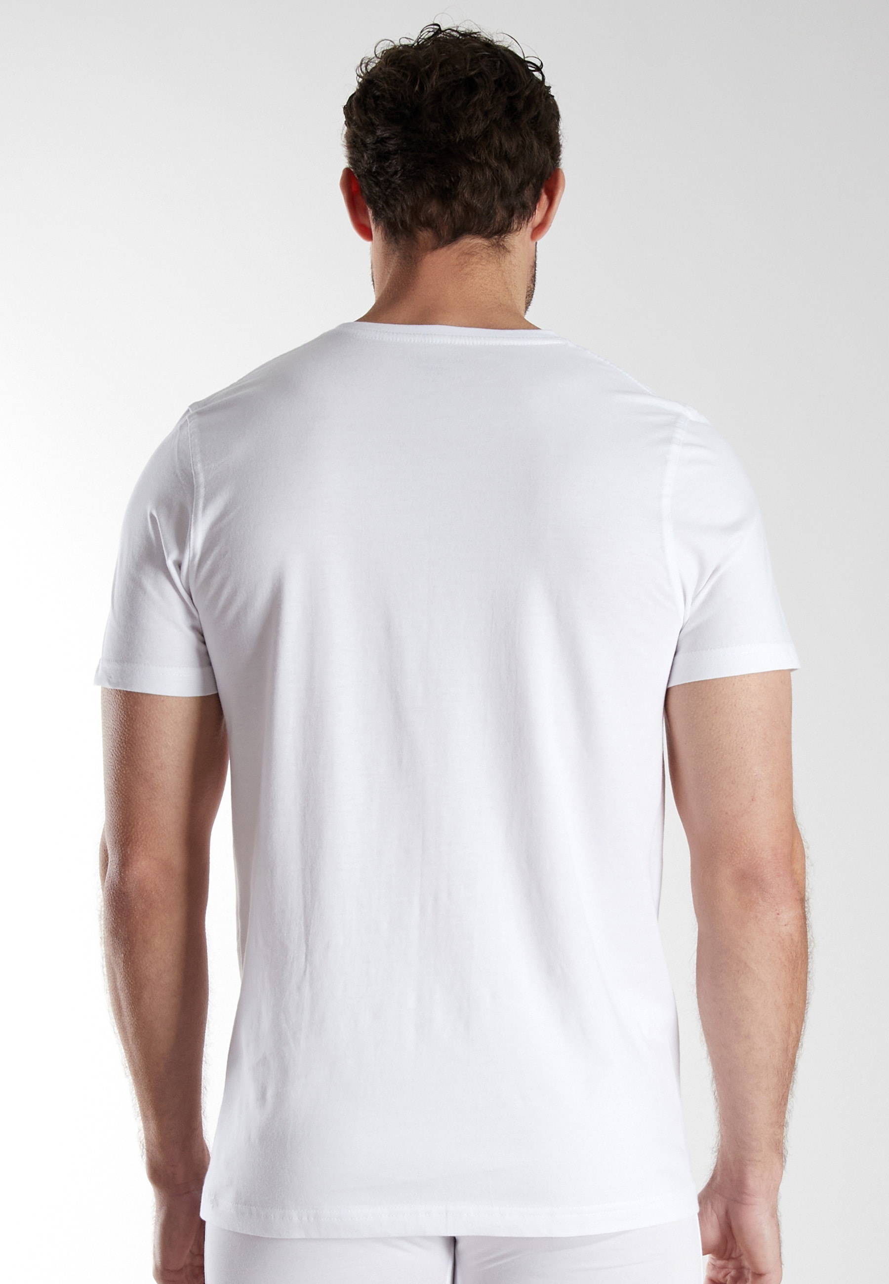 bugatti T-Shirt »Bari«, V-Ausschnitt, Kurzarm, basic, Baumwolle, weich, atmungsaktiv