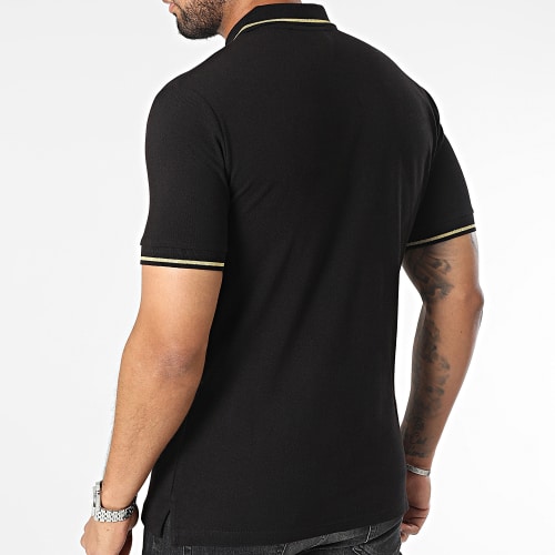 Polo Manches Courtes Vemblem Embro 75GAGT06 Noir Doré
