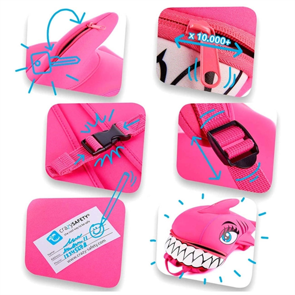 Køb Crazy Safety Haj Rygsæk Pink