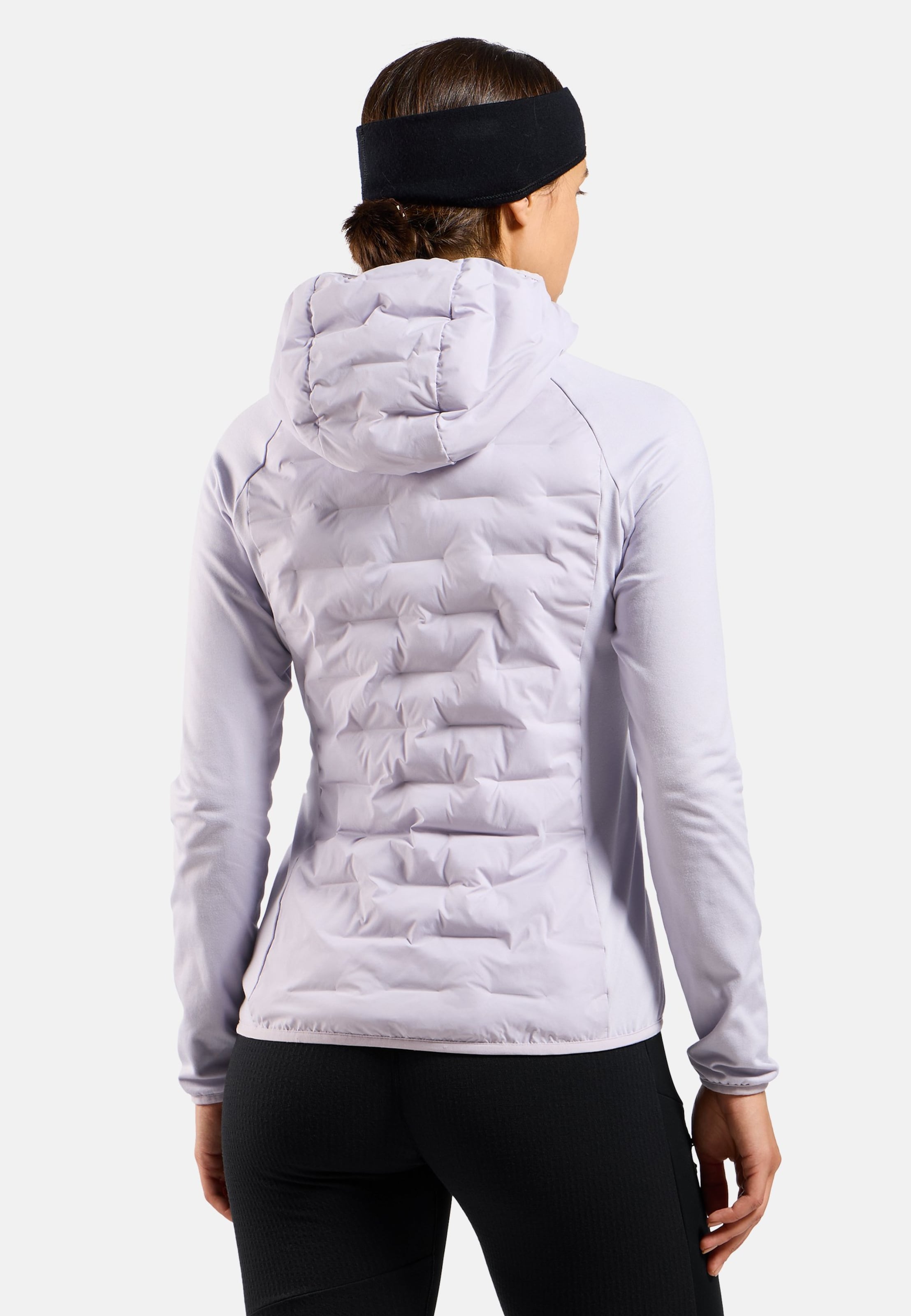 Zeroweight Insulator Hybrid Mid Layer mit Kapuze und Reissverschluss in misty lilac
