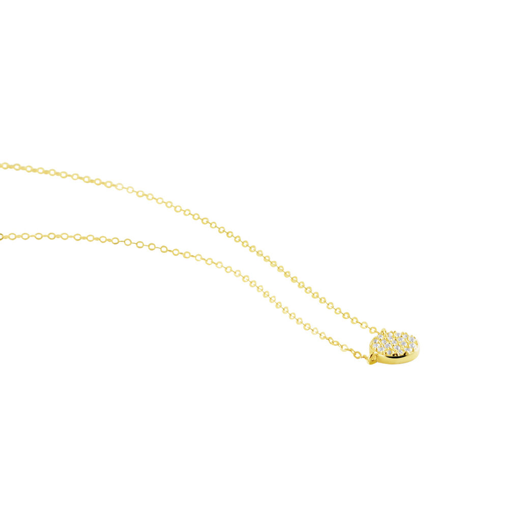Collier Or Jaune Burak Oxyde De Zirconium