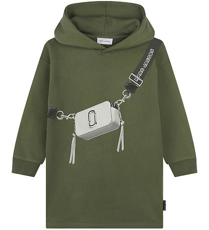 Little Marc Jacobs Sweatkleid - Wintermoos/Weiß m. Tasche
