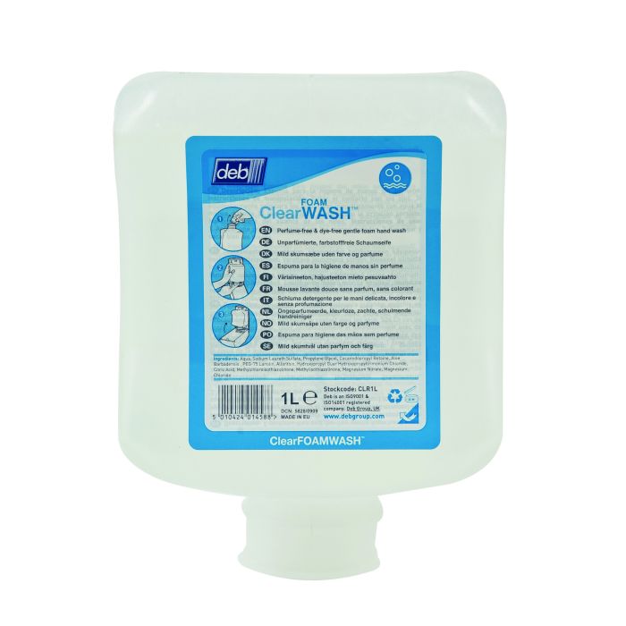 6x1ltr Deb Stoko DEB Clear FOAM WASH, 6 x 1 liter cartridge