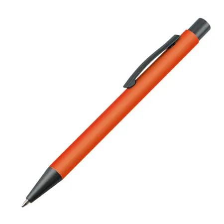 Macma Kugelschreiber mit Clip aus Metall, orange, 10 Stück