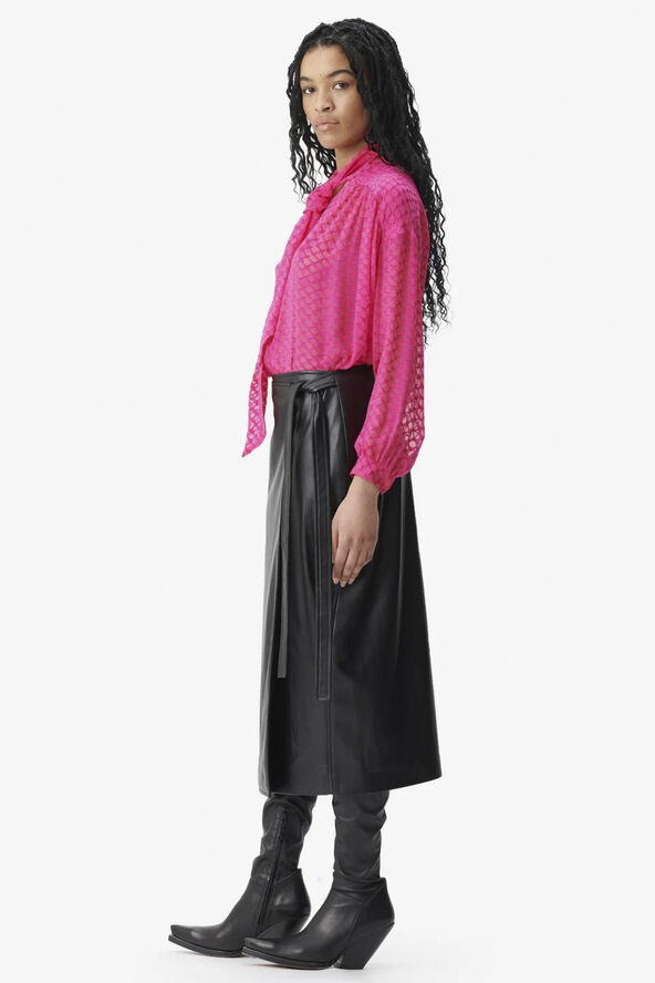 Lala Berlin Blouse Berina Polka dot dragonfruit