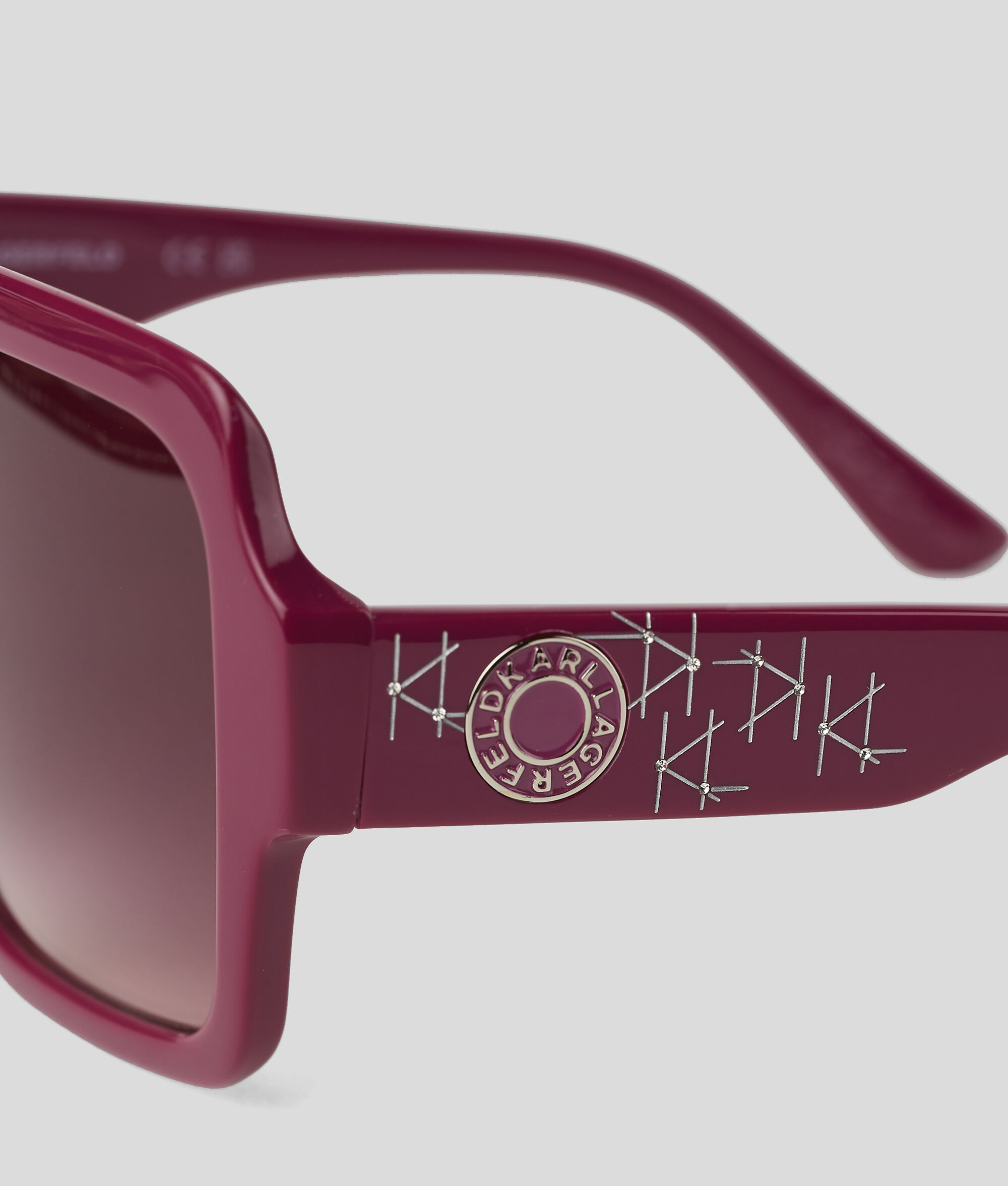Lunettes de soleil avec logo Karl circulaire en métal