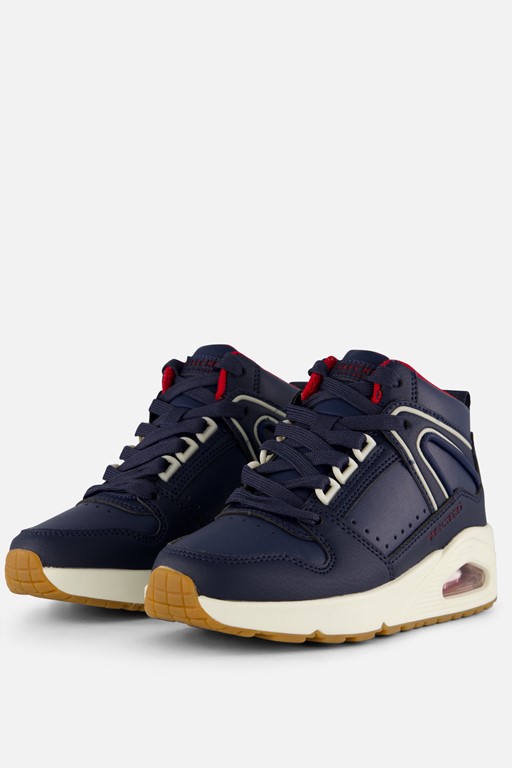 Skechers Uno Veterboots blauw Synthetisch