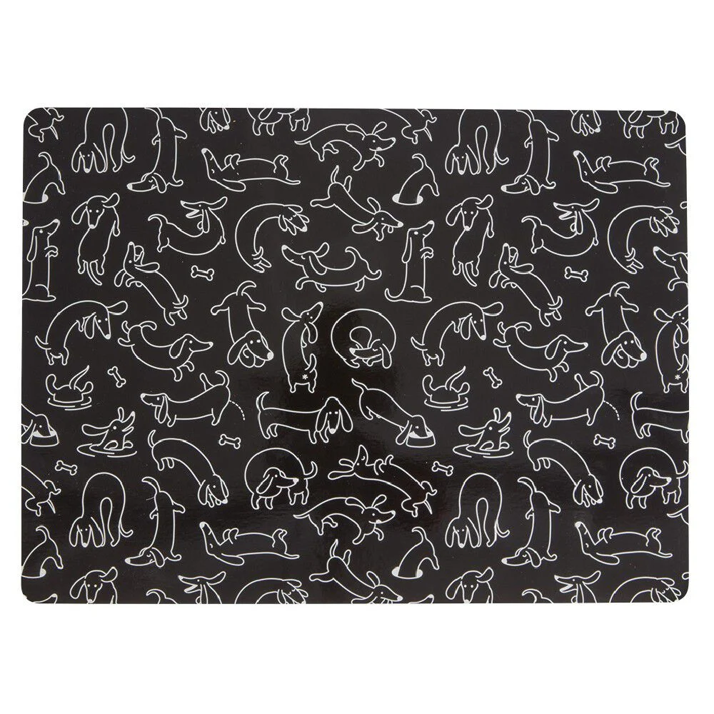 Tapis repose gamelle design chien 43x32 cm