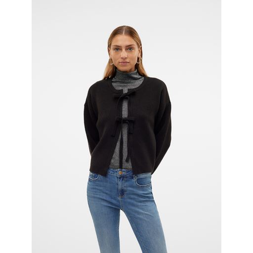 Vero Moda Bow Tie Cardigan, Black, M