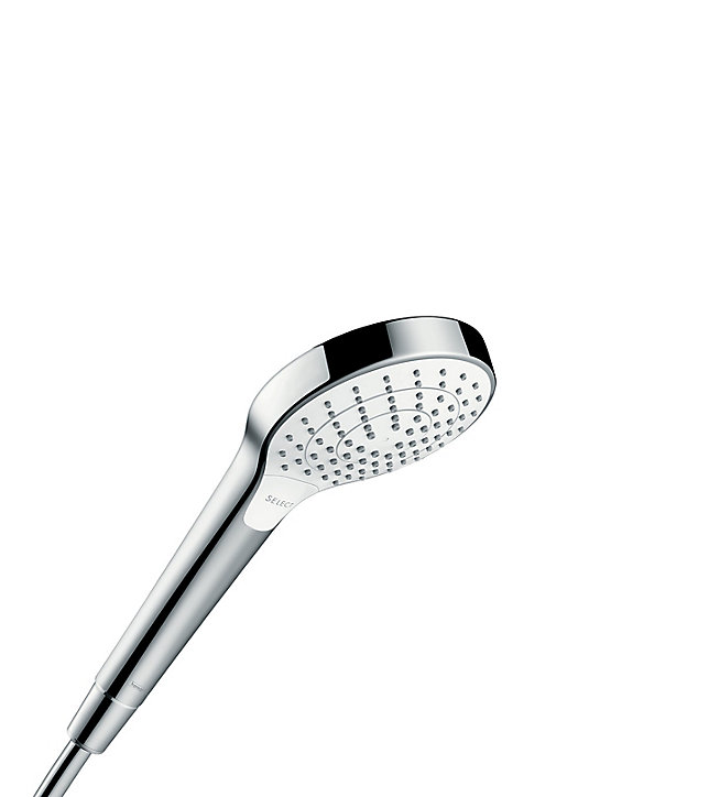 Colonne de douche thermostatique avec pommeau + douchette 3 jets + flexible + barre réglable, chrome, Hansgrohe Waterforms 220