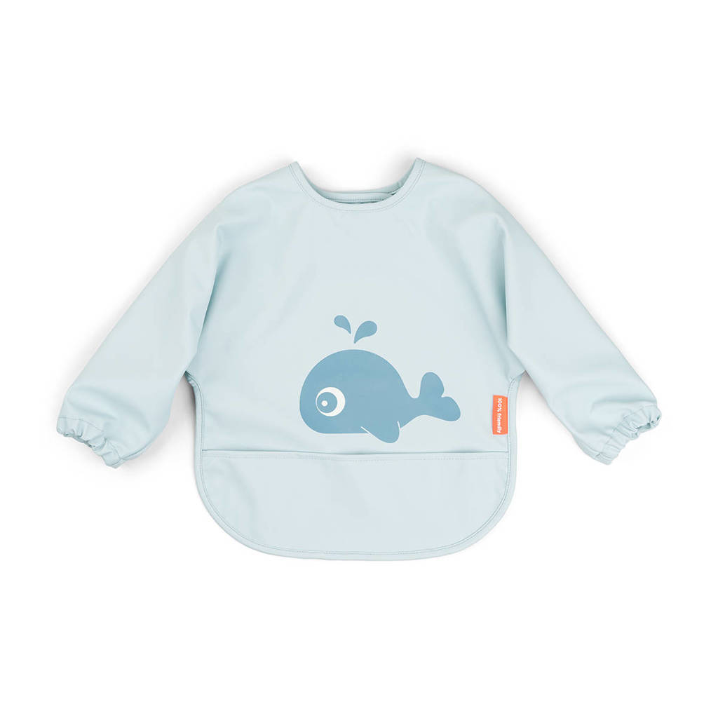 Sleeved pocket bib Wally Blue