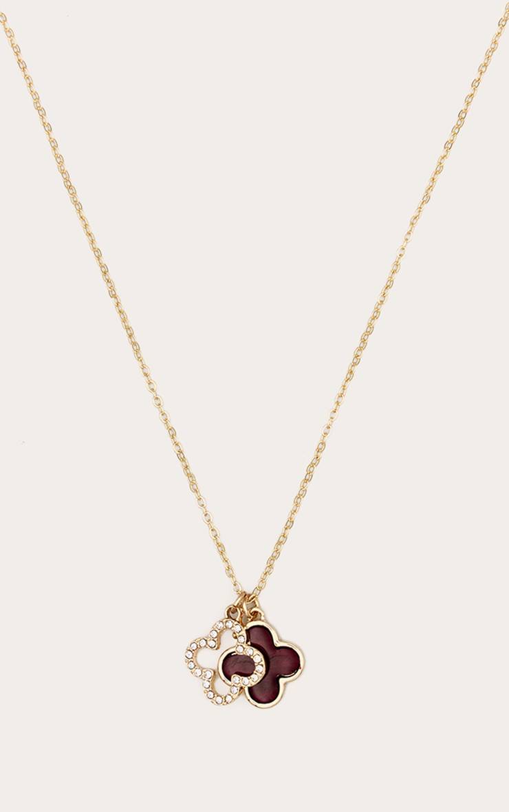 Rouge Bordeaux Collier Pendentif Simple Clou De Girofle