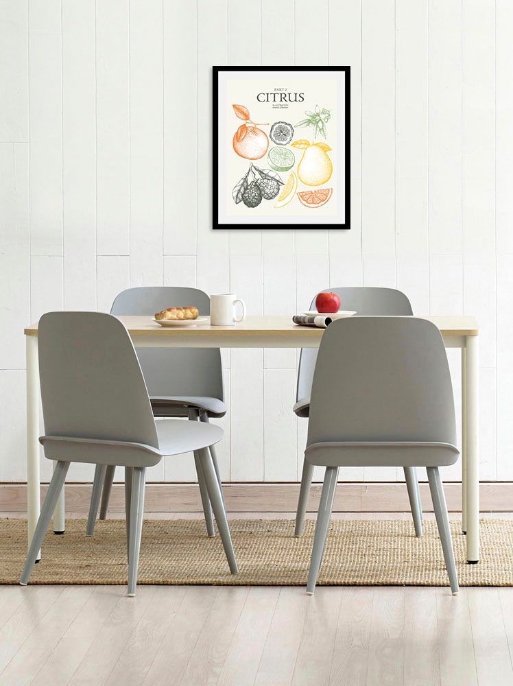 queence Bild »Citrus« Essen | Italien | Kunst | Lebensmittel | Obst | Obst Bilder | Schriftzug | Spanien 1 Stk. tlg. gerahmt