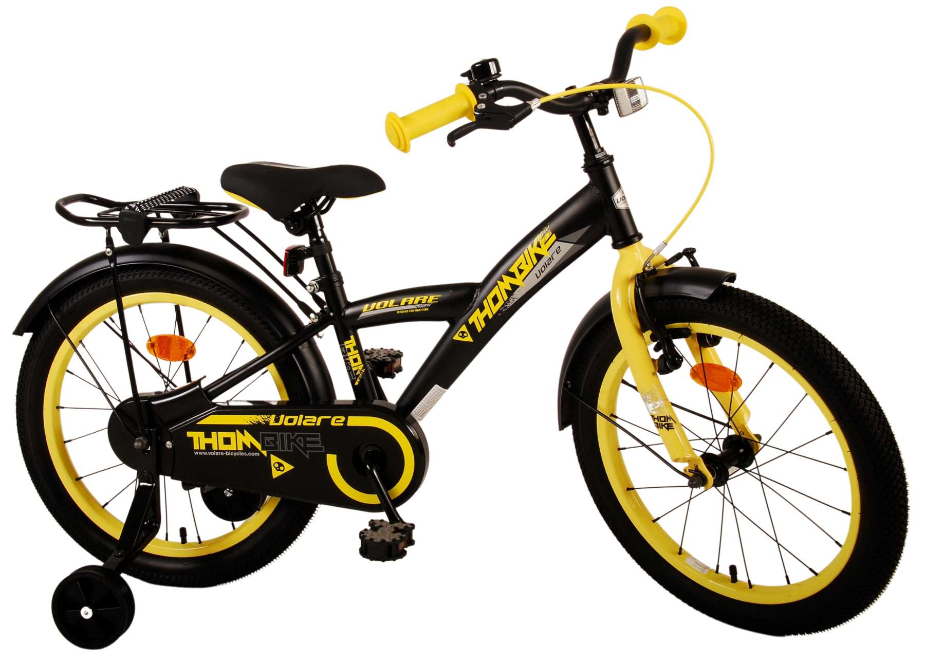 TPFSports Thombike Kinderfahrrad - Jungen - 18 Zoll - Rücktritt + Handbremse - Schwarz Grün