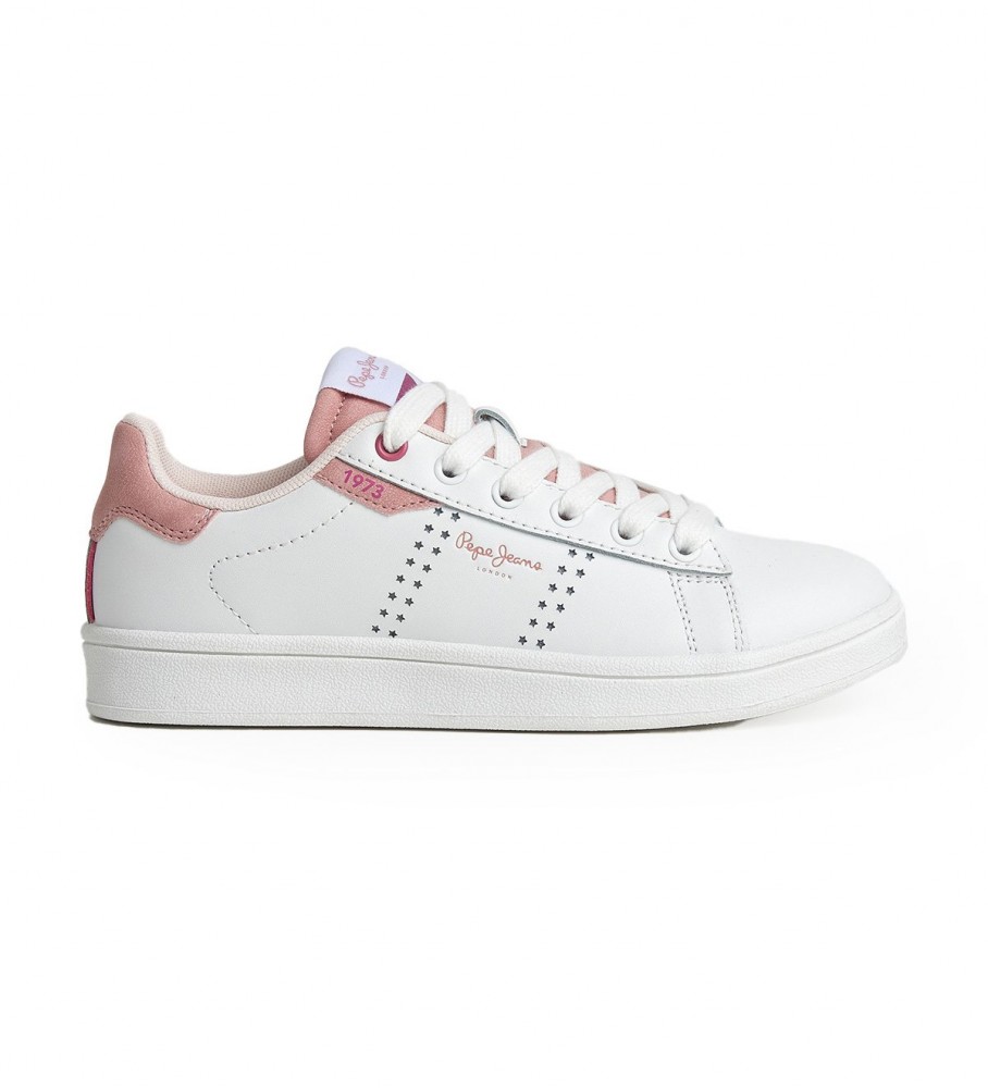 Tênis Pepe Jeans Player Star G de couro, branco