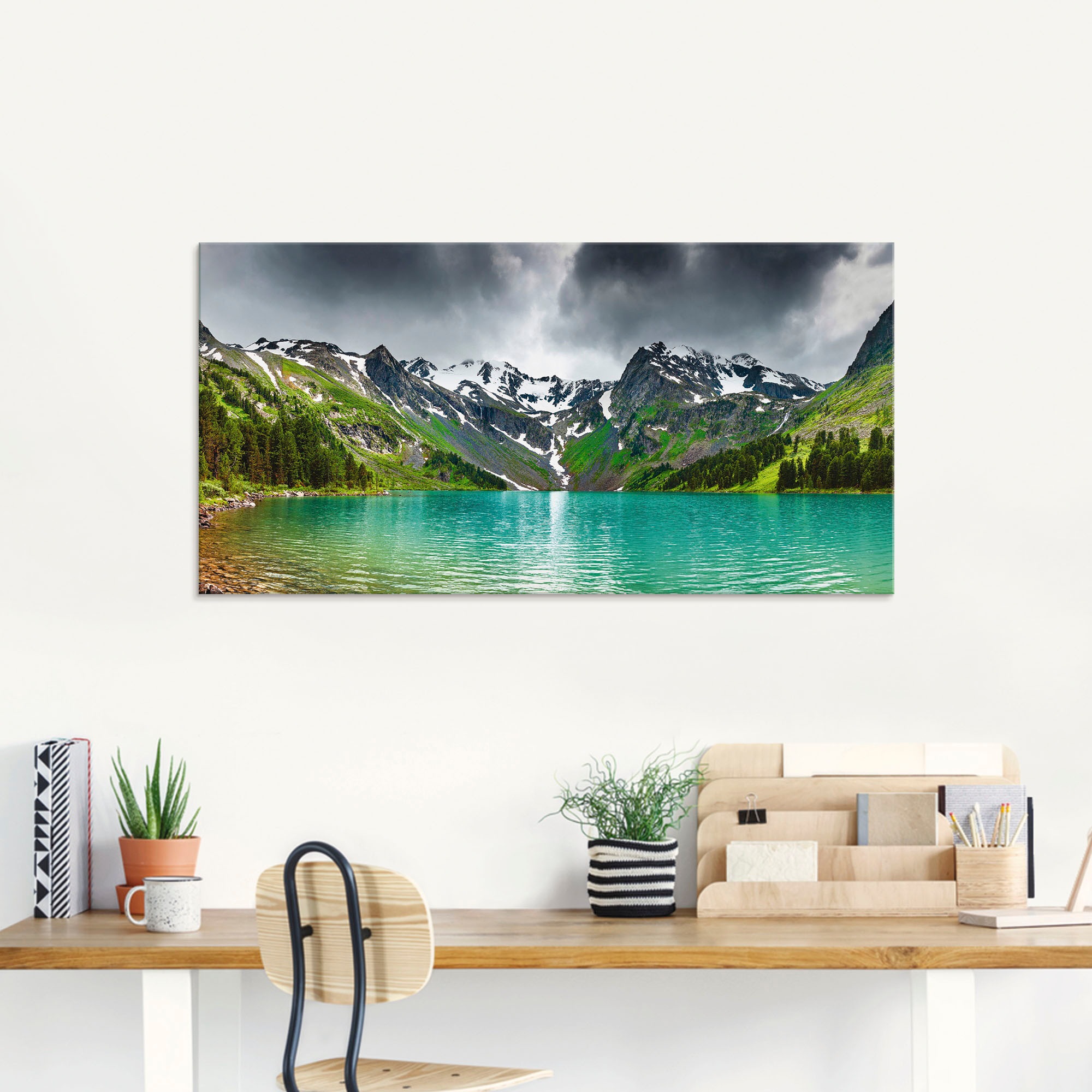 Artland Glasbild »Bergsee« Berge 1 Stk. tlg. in verschiedenen Grössen