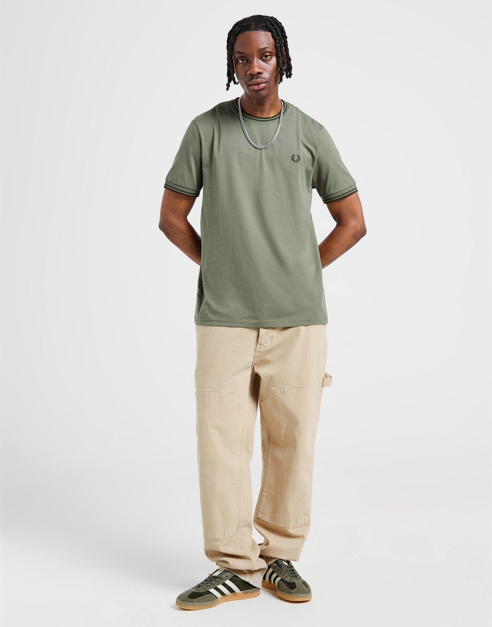 Fred Perry T-Shirt à Manches Courtes Twin Tipped Ringer Homme
