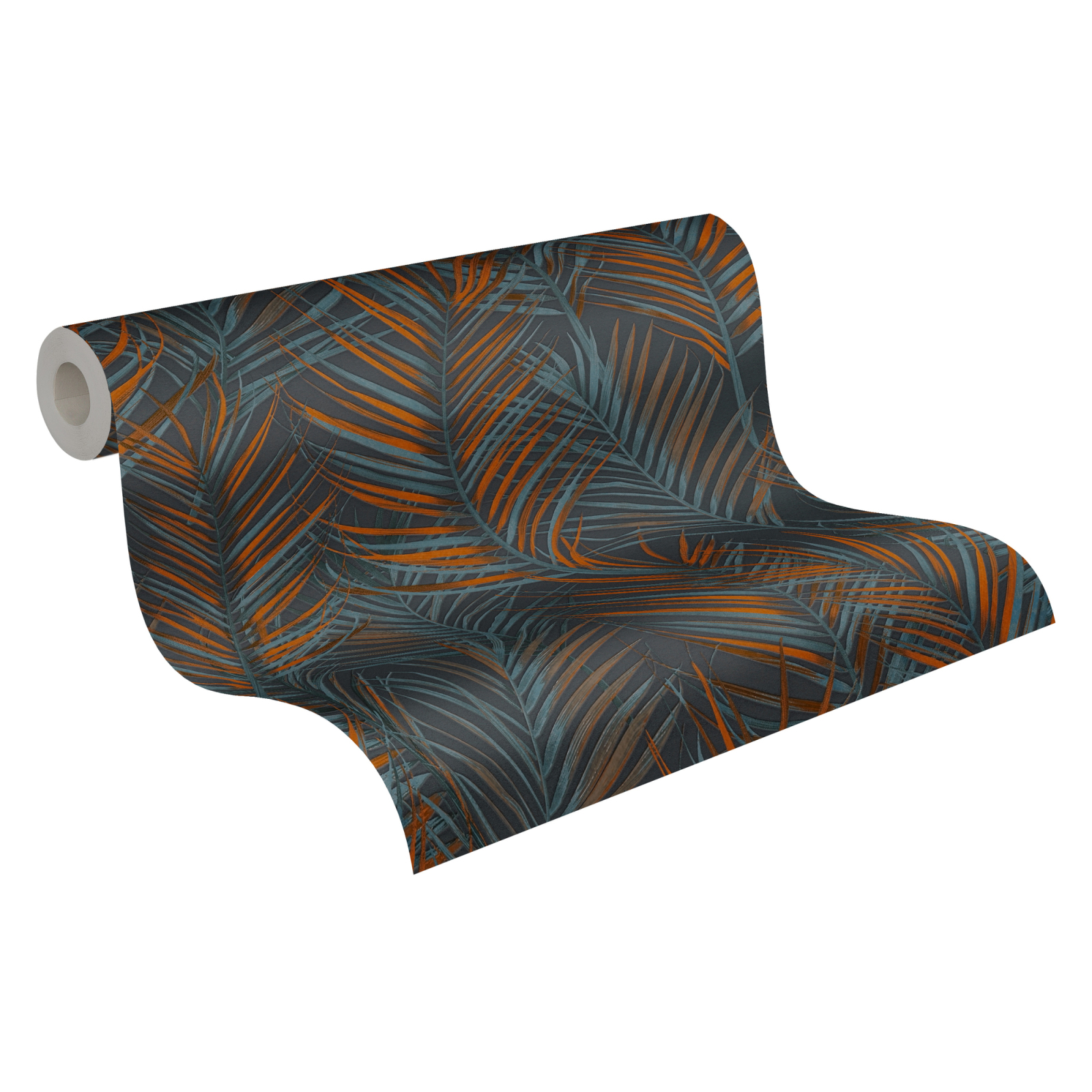 A.S. Creation Vliestapete - schwarz-orange - floral - 10 Meter