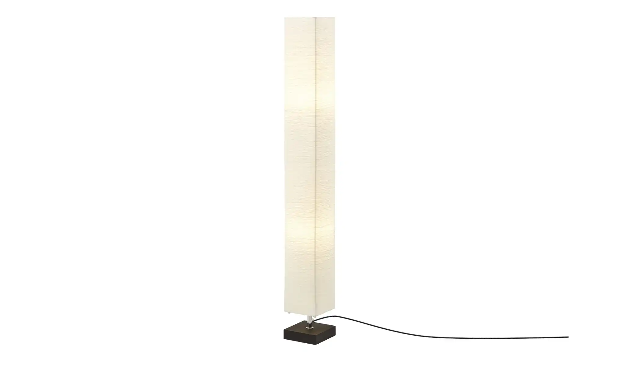 KHG Stehlampe mit weißem Papierschirm, Holzfuß