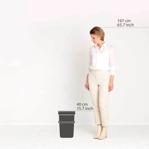 Sort & Go afvalemmer, 25 liter - Jade Green