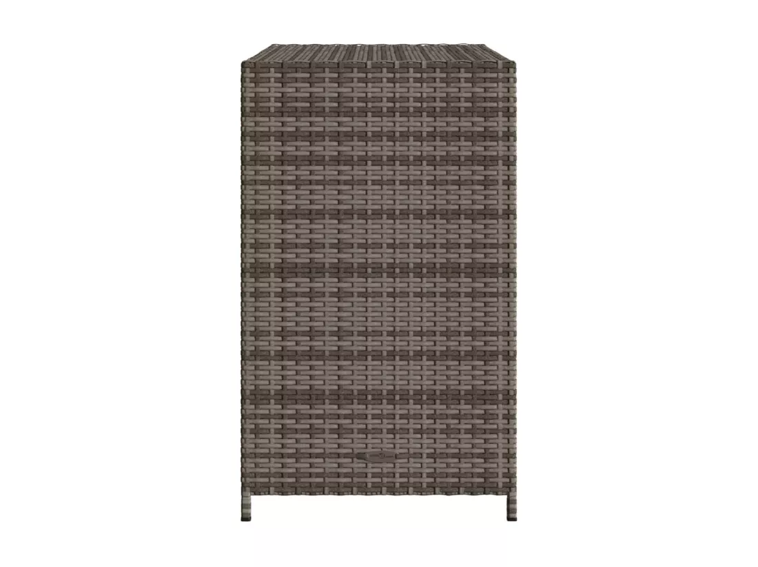 Armoire de rangement de jardin gris 83x45x76 cm résine tressée