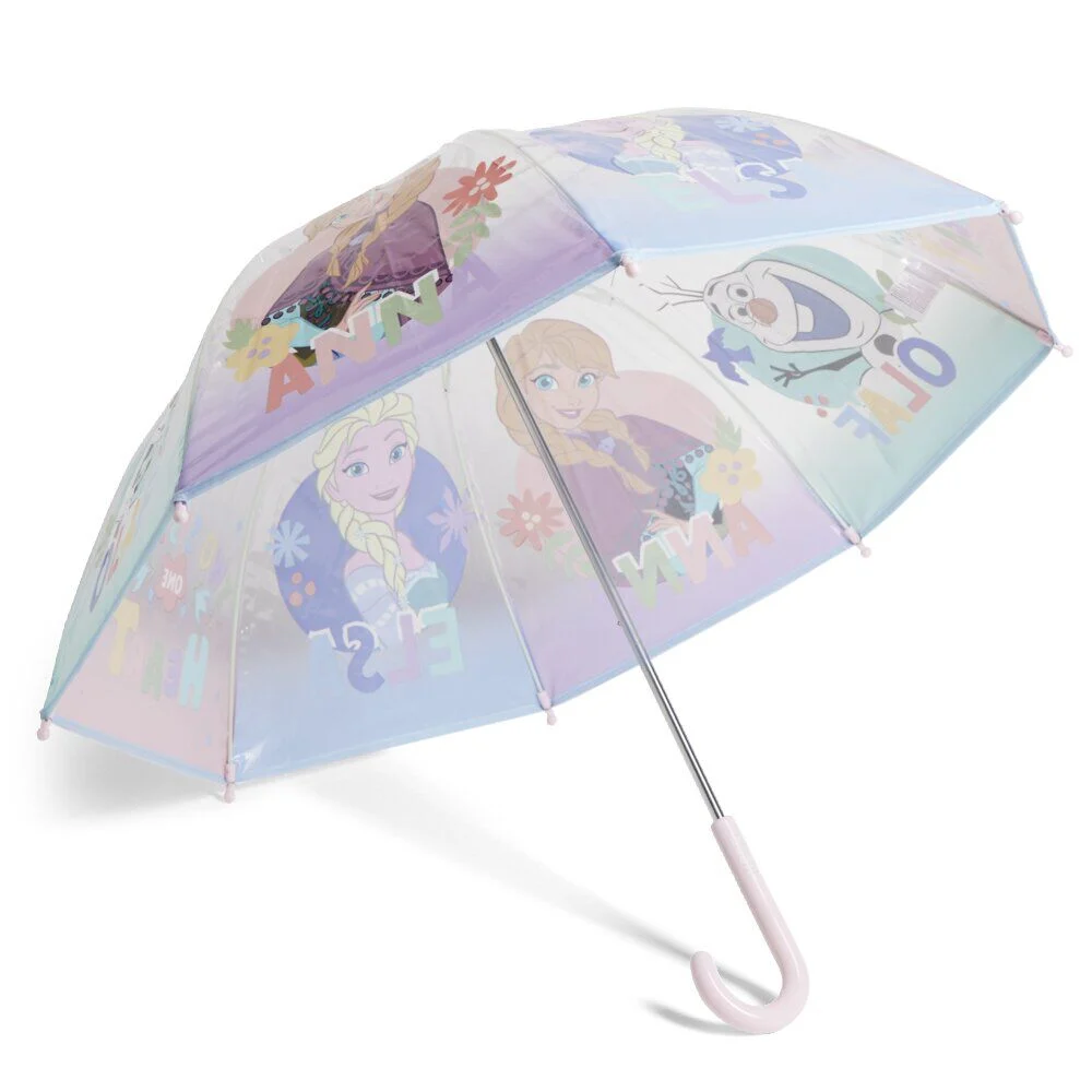 Parapluie bulle Frozen bleu polyester et métal