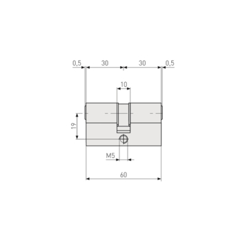 Abus deurcilinder E60NP High Security 30/30 mm