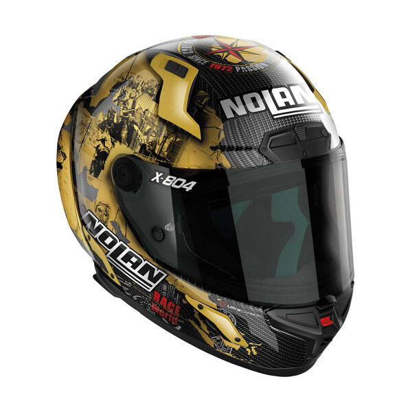 Nolan - Casque X-804 RS Ultra Carbon Replica C. Checa Carbone / Or