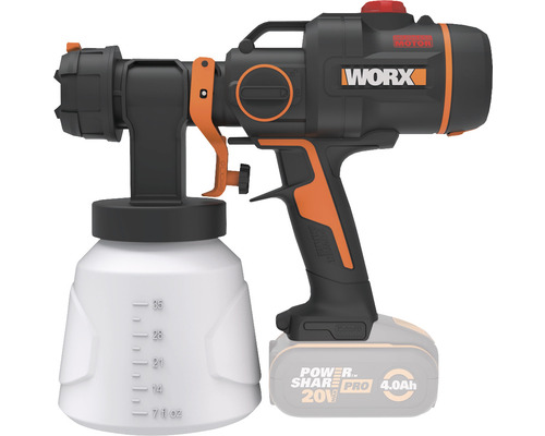 Worx WX020.9 verfspuit + GRATIS bonusartikel: 20V accu WA3644 (4.0Ah)