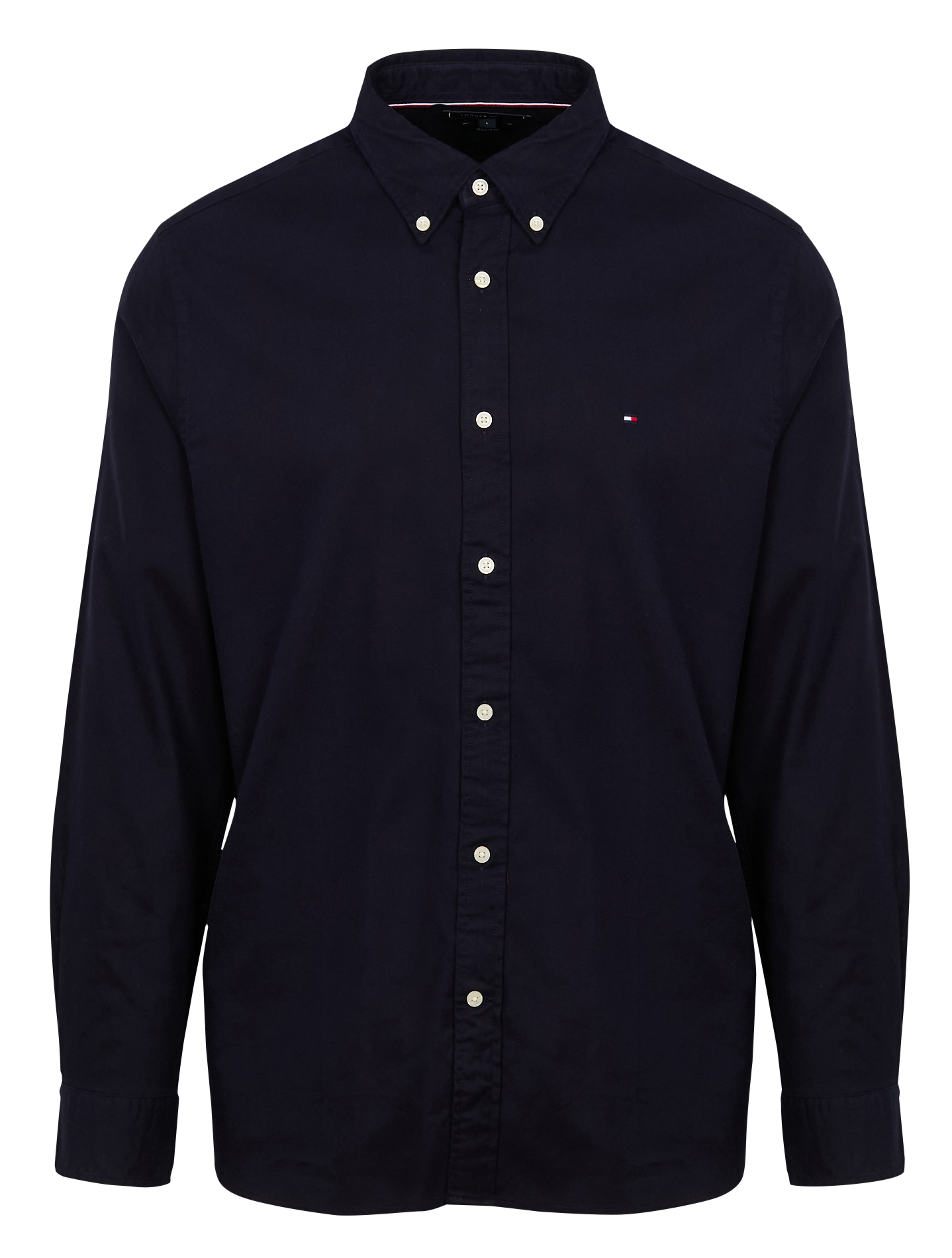 Chemise col classique en coton bio mélangé | Bleu