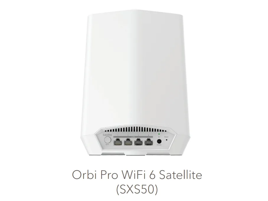 NETGEAR Orbi Pro SXS50 - Wi-Fi-system - (forlænger) - mesh 1GbE - Wi-Fi 6 - Tri-Band