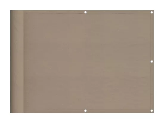Écran de balcon taupe 75x800 cm 100% polyester oxford