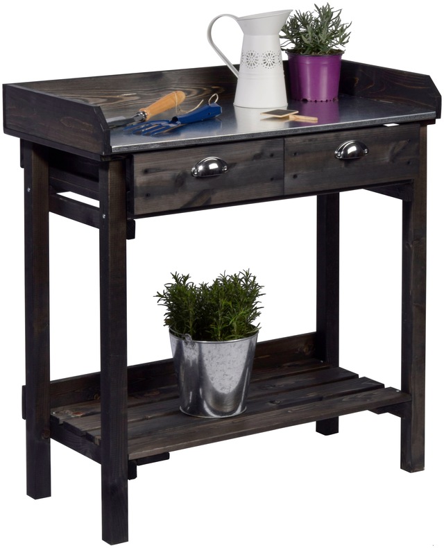 dobar Pflanztisch BxTxH: 79x39x90 cm, mit 2 Schubladen
