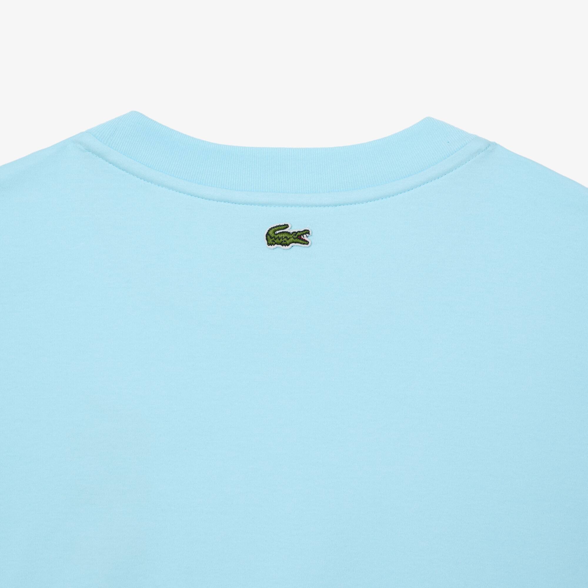 T-shirt oversize imprimé crocodiles iconiques T-Shirts - Bleu - Lacoste - Femme