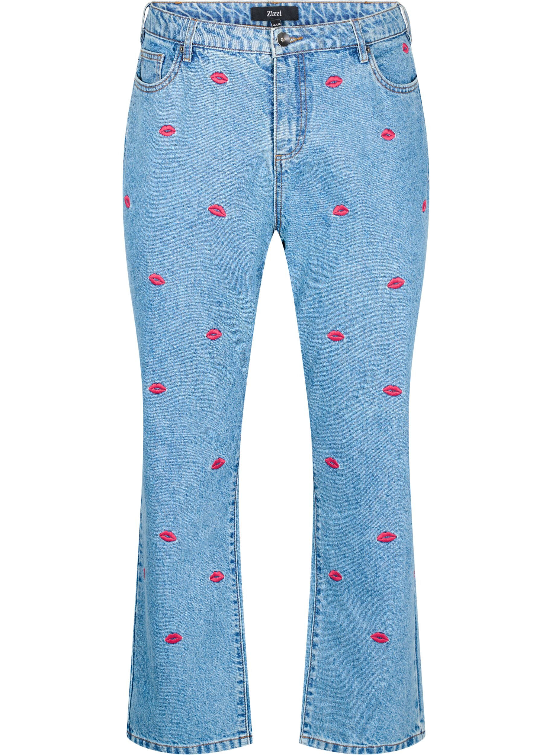 Højtaljede Gemma jeans med lips