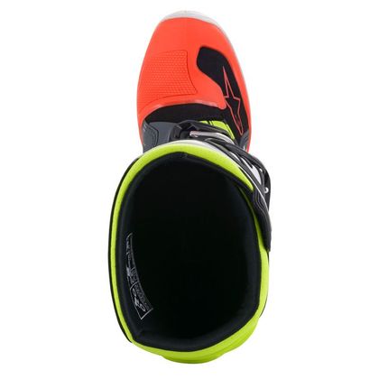 Bottes cross Alpinestars TECH 7 S - DARK GRAY RED FLUO YELLOW FLUO 2023 - Gris / Jaune