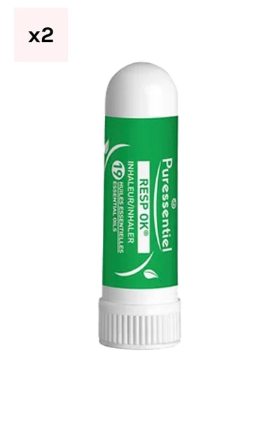 Inhaleurs respiratoire - 19 huiles essentielles -  2 x 1 ml