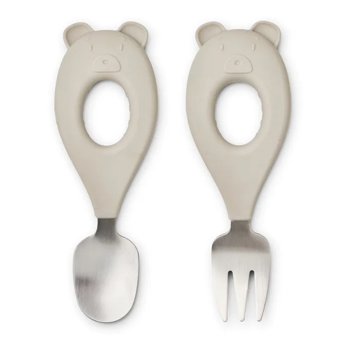 Liewood Couverts Stanley en inox - Set de 2 | Sable