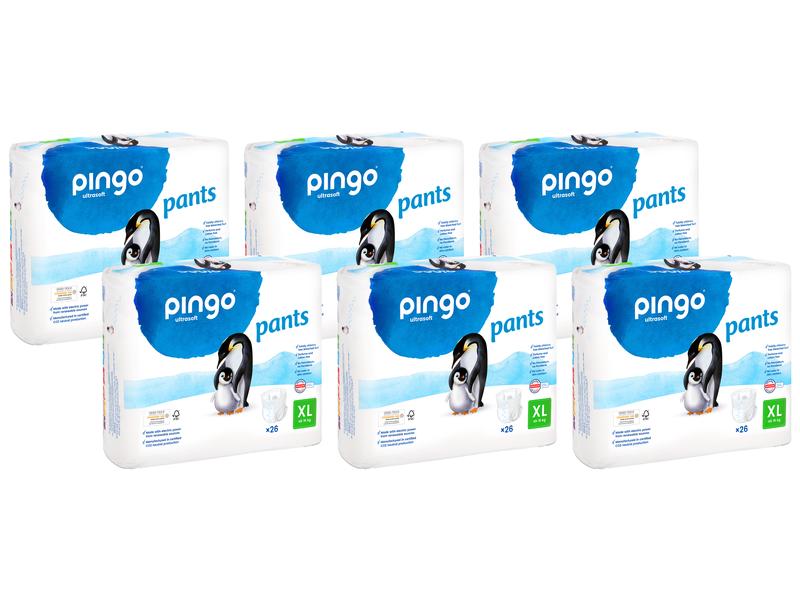 Pingo Windeln Pants Grösse XL Monatsbox Windelhosen ohne Klebeverschluss im 6er Pack