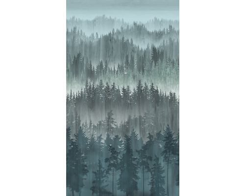 Vliesbehang 39181-3 The Wall II Watercolor Forest Petrol 3-delige set 159 x 280 cm