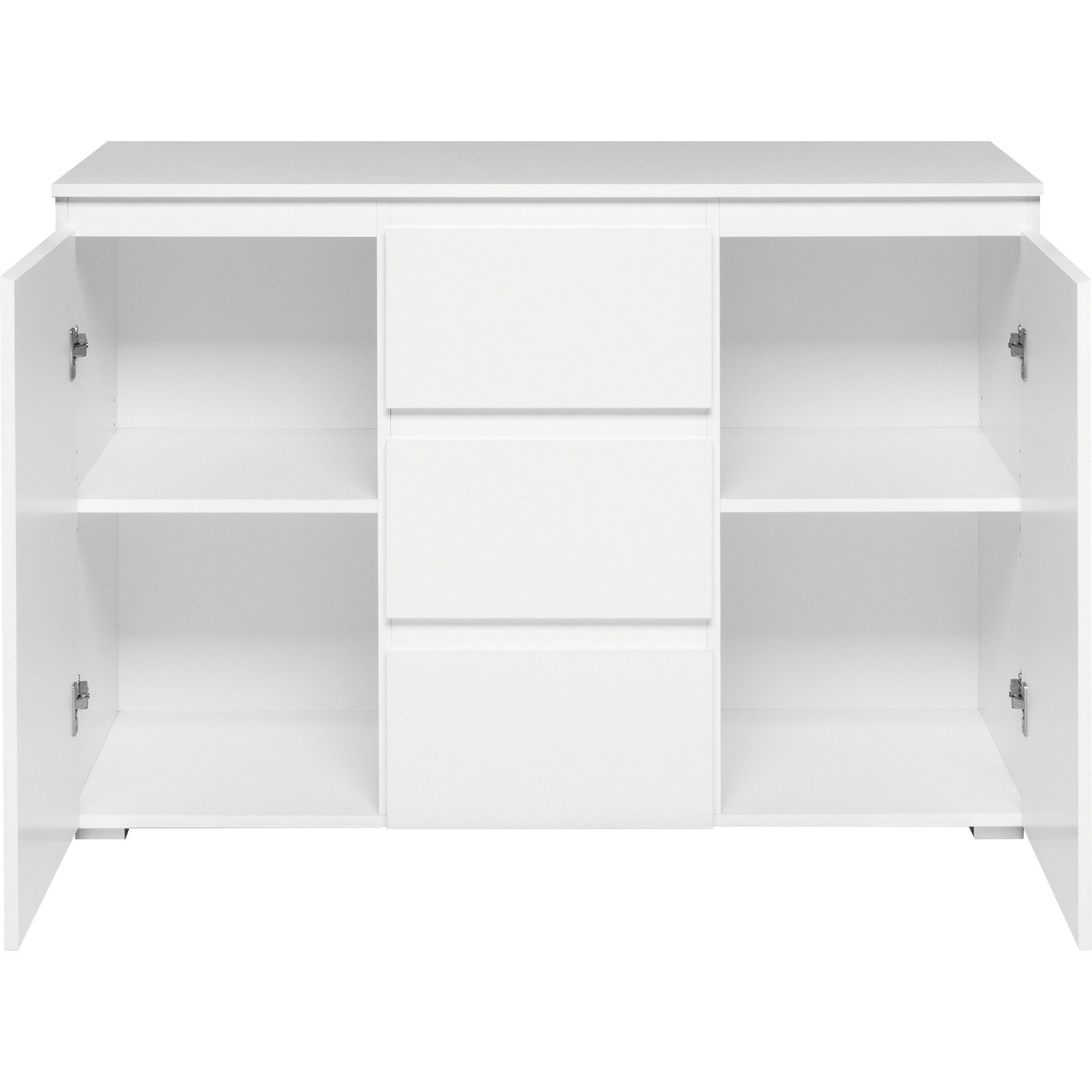 Kommode Shark Dekor weiss matt 120 x 80 x 40 cm