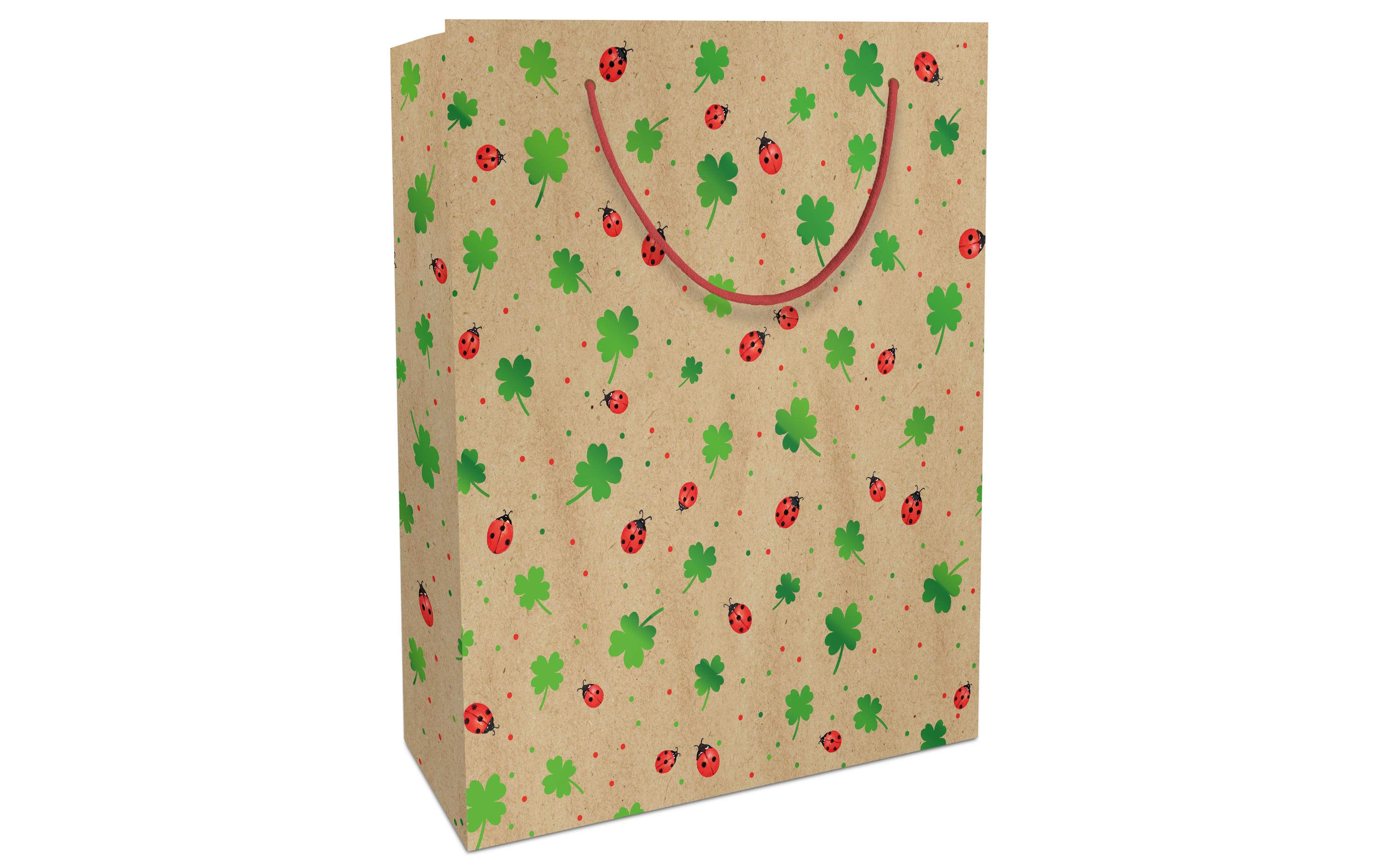 Geschenktasche Natural Luck 25 x 33 x 11 cm, BraunGeschenktüte