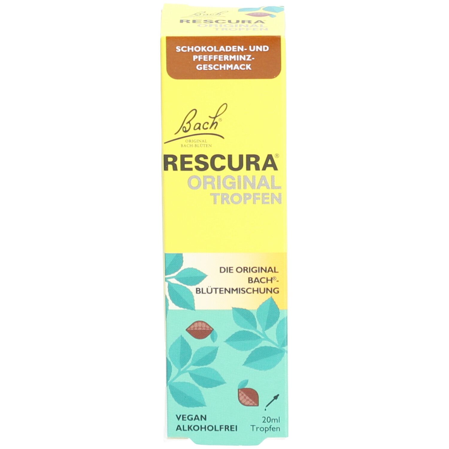 BACHBLÜTEN Original Rescura Tropfen alkoholfrei Schoko Minze