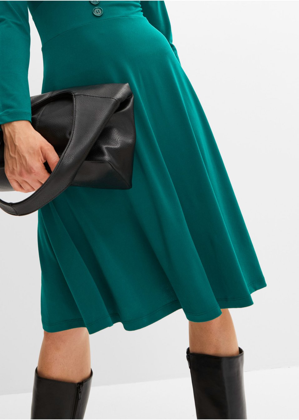 Robe en jersey à boutons