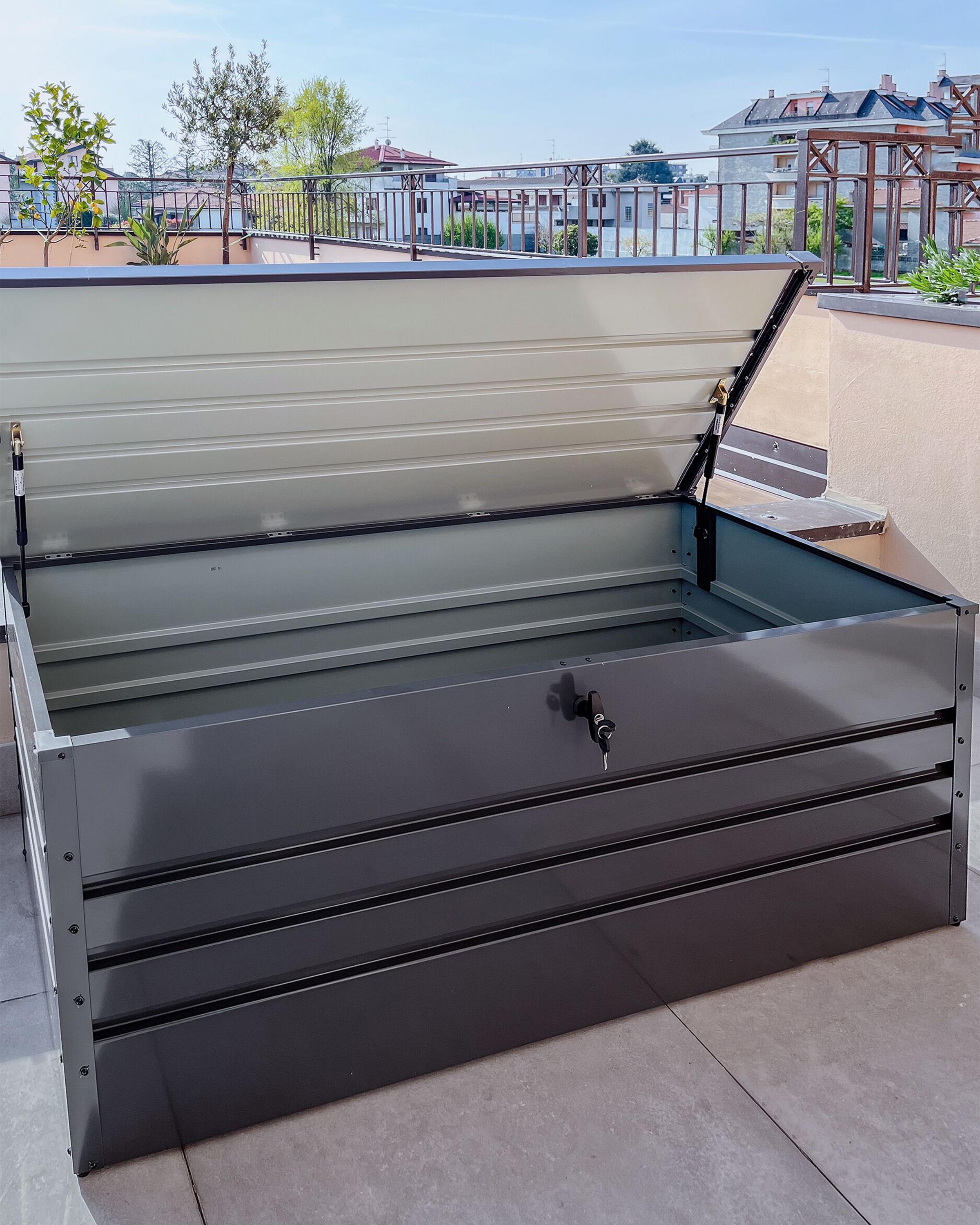 Kussenbox CEBROSA 165 cm 70 cm Grafietgrijs