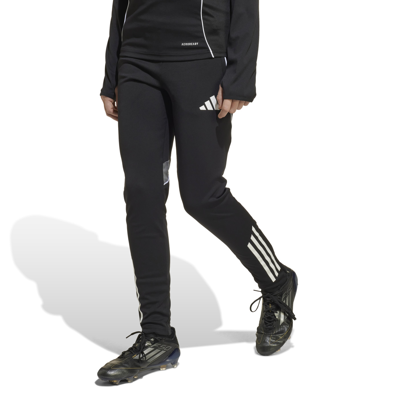adidas Tiro 25 Competition Trainingspak 1/4-Zip Kids Zwart Wit Grijs