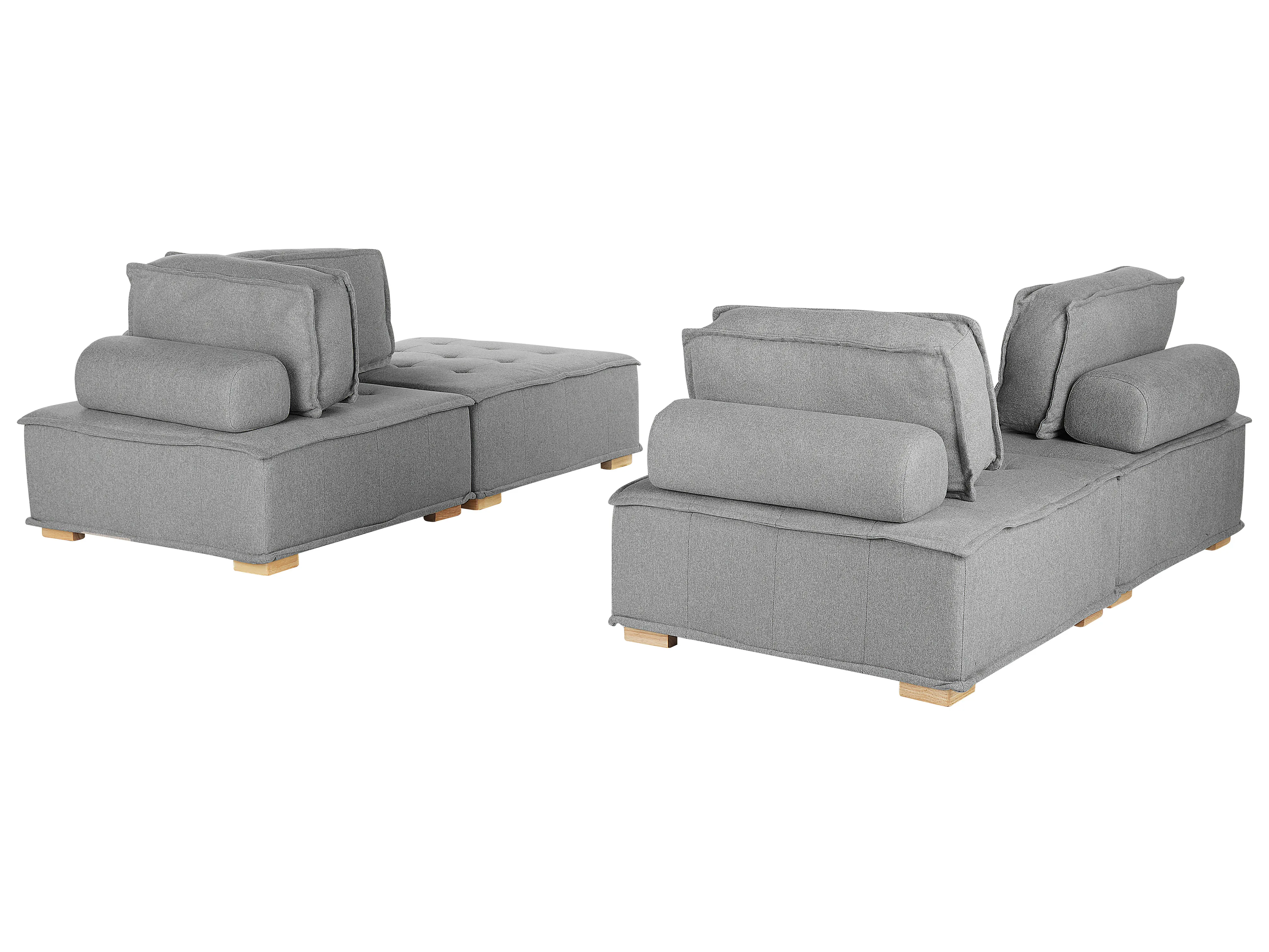 Modulaire bankenset 4-zits TIBRO Stof Grijs