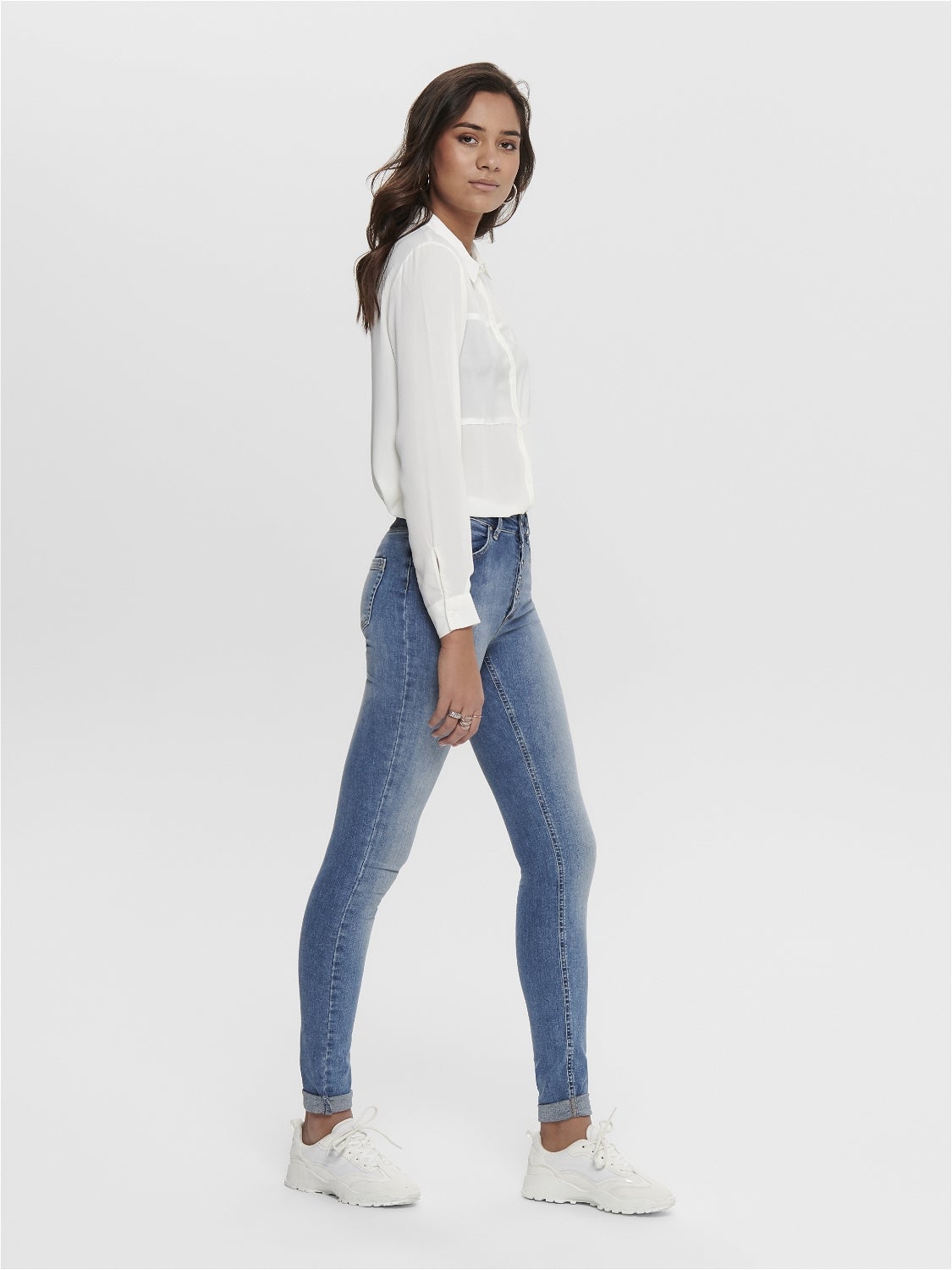 ONLBLUSH Hohe Taille Skinny Fit Jeans Medium Blue Denim