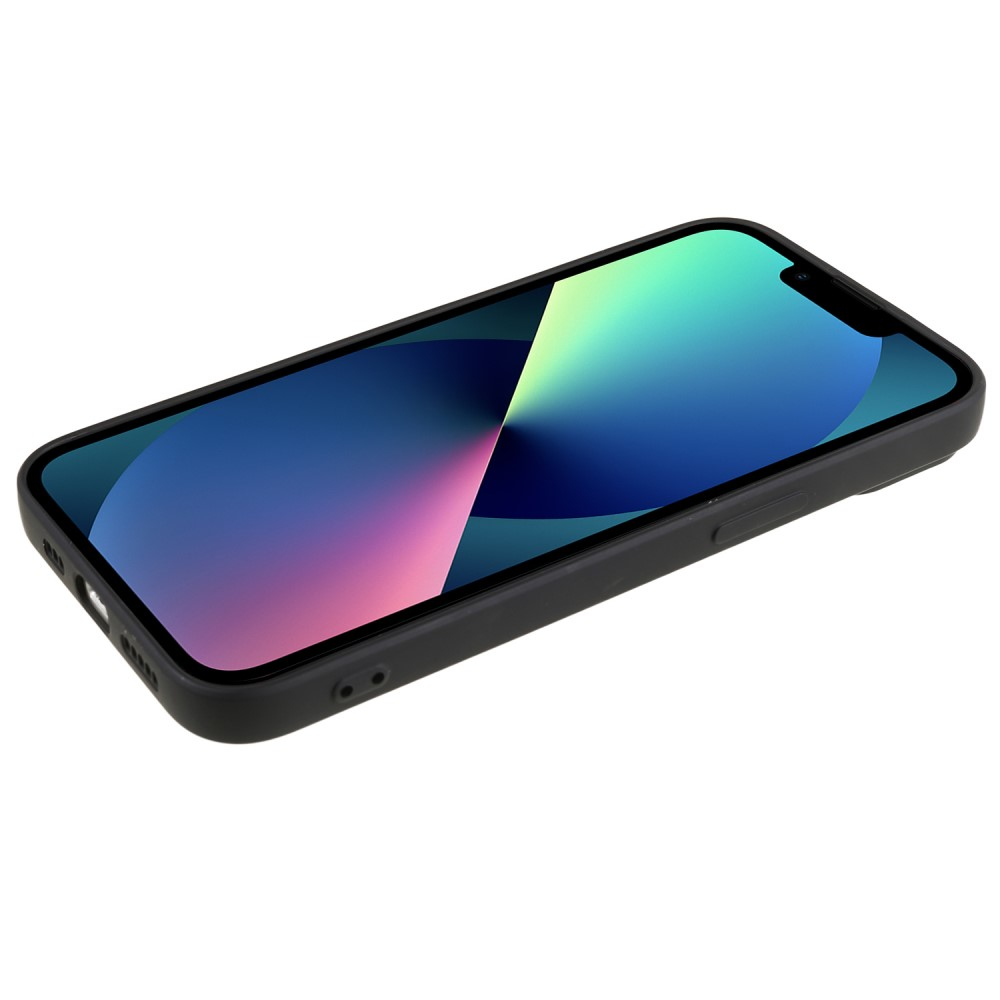 iPhone 13 Gummi Case Hülle mit Kameraschutz - Schwarz (Matt)